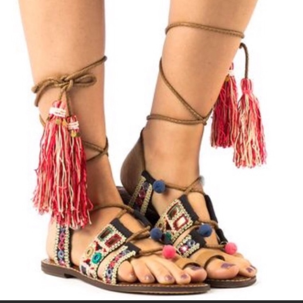 Tassel Gladiator Sandal